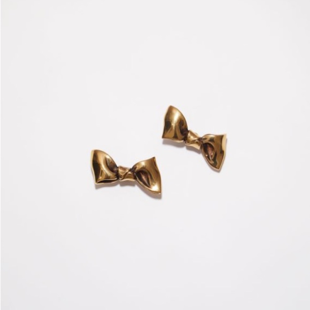 ACNE Studio SINGLE Gold Bow Earring